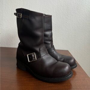 Frye Women’s Engineer Leather Moto Boot Size 8